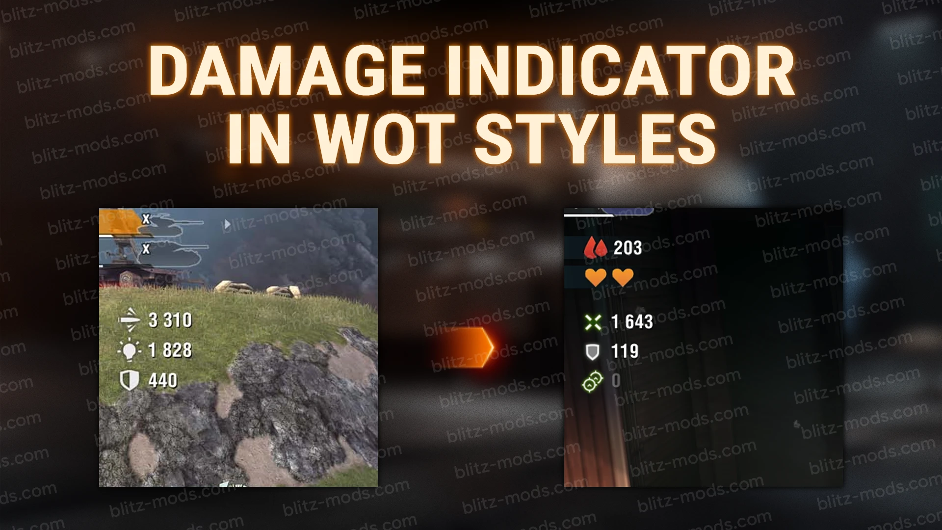 下载 WoTBlitz 的模组 [WG] WoT (PC) 风格损坏指示器