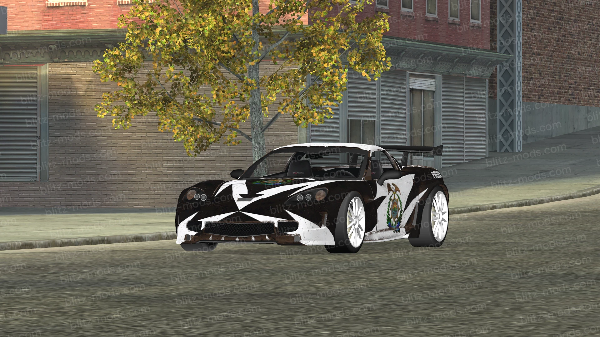 下载 WoTBlitz 的模组 Cross Chevrolet Corvette C6.R [LTTB]